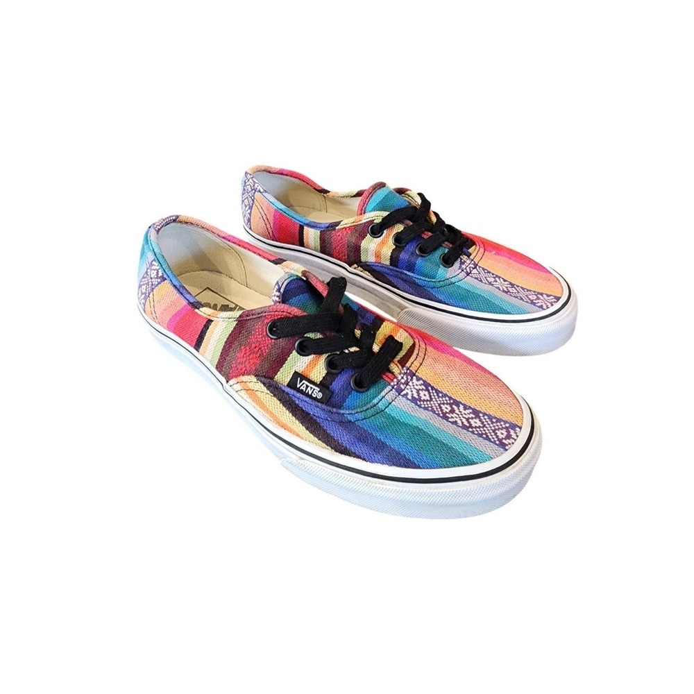 Vans‎ Authentic Baja Multi Color Woven Sneakers Men 5.5 Women 7 Indie Festival